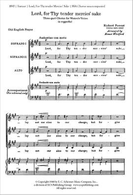 Richard Farrant: Lord, For Thy Tender Mercies' Sake