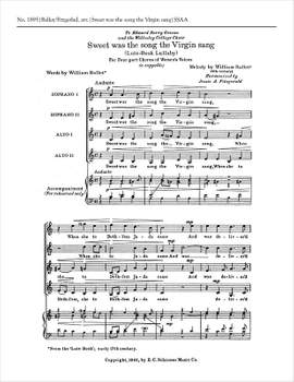 William Ballet: Sweet was the Song the Virgin Sang