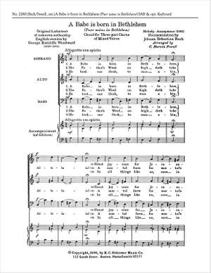 Johann Sebastian Bach: A Babe Is Born in Bethlehem, BWV 65