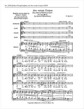Félix Quilici: Ave verum Corpus