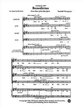 Randall Thompson: Mass of the Holy Spirit: No. 5. Benedictus