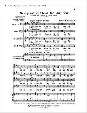 Matthew N. Lundquist: Now Praise We Christ