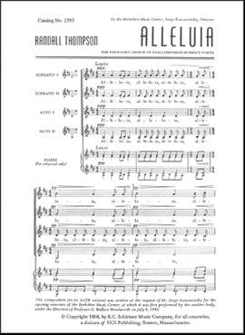 Randall Thompson: Alleluia