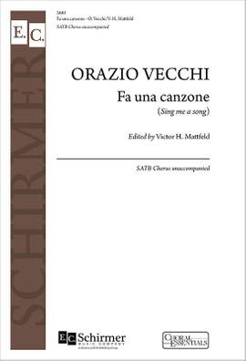 Orazio Vecchi: Fa una canzone