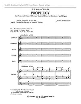 Jacob Avshalomov: Prophecy