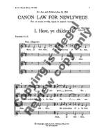 Kirke Mechem: Canon Law for Newlyweds Product Image