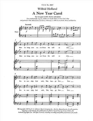 Wilfrid Holland: A New Year Carol