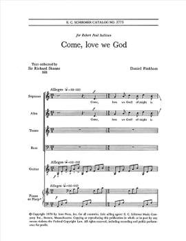 Daniel Pinkham: Come, Love We God