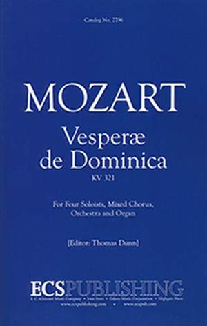 Wolfgang Amadeus Mozart: Vesperae de Dominica, K.321