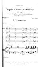 Wolfgang Amadeus Mozart: Vesperae de Dominica, K.321 Product Image