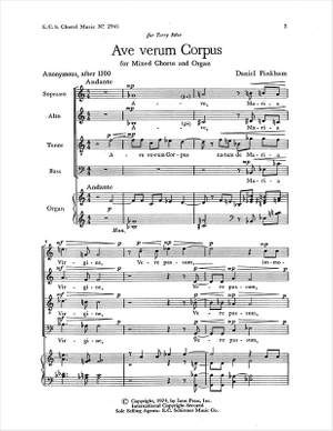 Daniel Pinkham: Ave verum Corpus