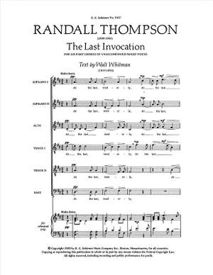 Randall Thompson: The Last Invocation