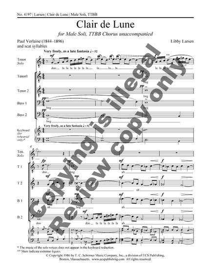 Libby Larsen: Clair de Lune