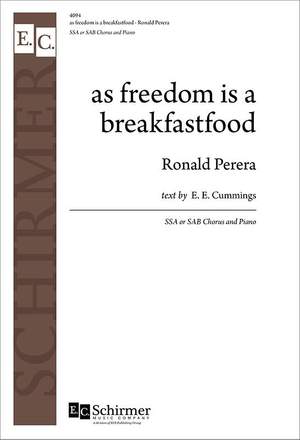 Ronald Perera: as freedom is a breakfastfood