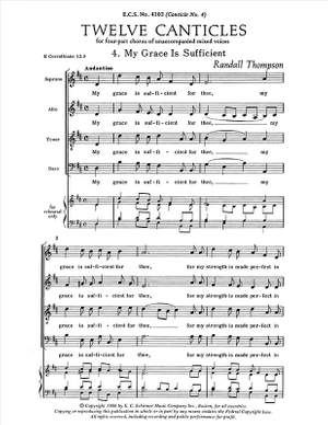 Randall Thompson: Twelve Canticles: No. 4. My Grace is Sufficient