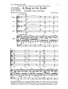Conrad Susa: A Song to the Lamb