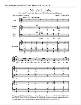 James Gardner: Mary's Lullaby