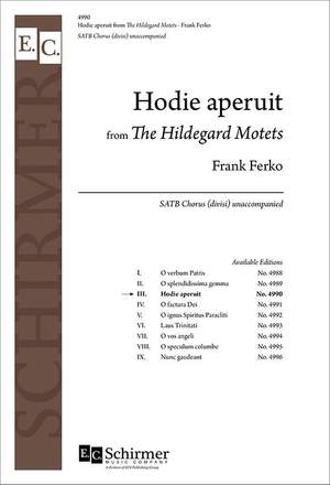 Frank Ferko: The Hildegard Motets: No. 3. Hodie aperuit