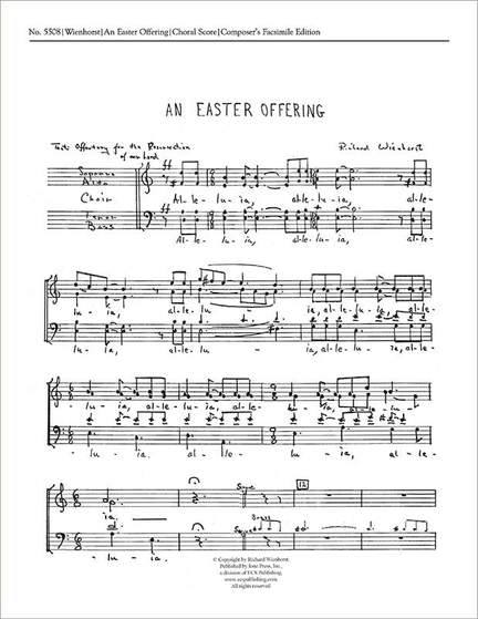 Richard Wienhorst: An Easter Offering