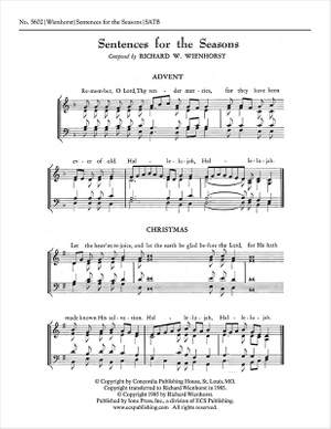 Richard Wienhorst: Sentences for the Seasons