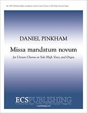 Daniel Pinkham: Missa mandatum novum