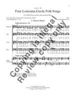Louis Reichwein: 4 Louisiana Creole Folk Songs: No. 2 Musieu Bainjo Product Image