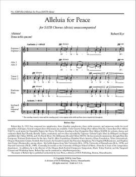 Robert Kyr: Alleluia for Peace