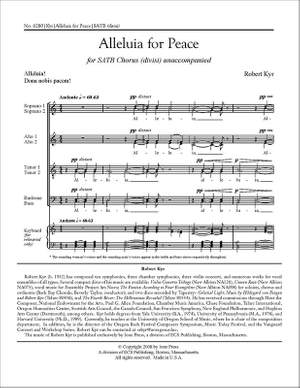 Robert Kyr: Alleluia for Peace