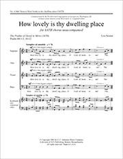 Leo Nestor: How Lovely Is Thy Dwelling Place