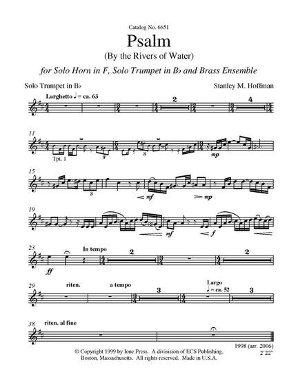 Stanley M. Hoffman: Psalm
