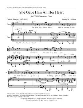 Stanley M. Hoffman: She Gave Him All Her Heart