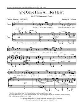 Stanley M. Hoffman: She Gave Him All Her Heart