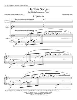 Gwyneth Walker: Harlem Songs: No. 1 Spirituals
