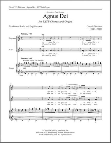Daniel Pinkham: Agnus Dei