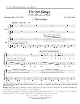 Gwyneth Walker: Harlem Songs: No. 3 Tambourines