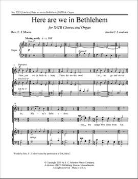Austin C. Lovelace: Here are we in Bethlehem