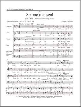Joseph Gregorio: Set me as a seal