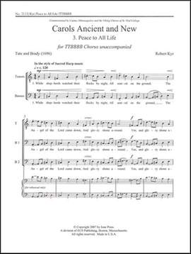 Robert Kyr: Carols Ancient and New: No. 3 Peace to All Life