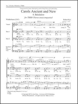 Robert Kyr: Carols Ancient and New: No. 4 Balulalow