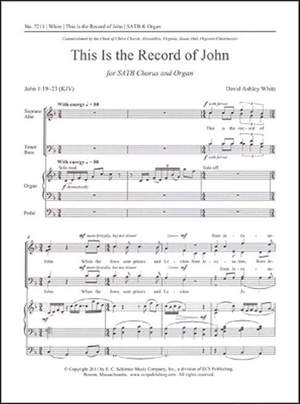 David Ashley White: This Is the Record of John