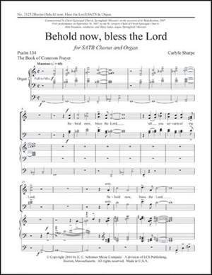 Carlyle Sharpe: Behold Now, Bless the Lord