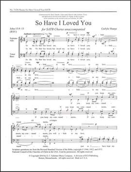 Carlyle Sharpe: So Have I Loved You