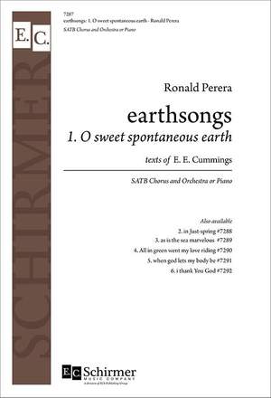 Ronald Perera: Earthsongs: No. 1 O sweet spontaneous earth