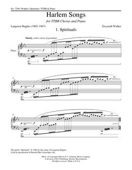 Gwyneth Walker: Harlem Songs: No. 1 Spirituals