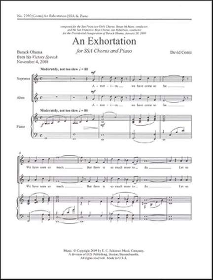 David Conte: An Exhortation
