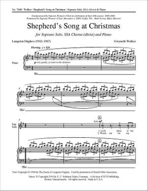 Gwyneth Walker: Shepherd's Song at Christmas