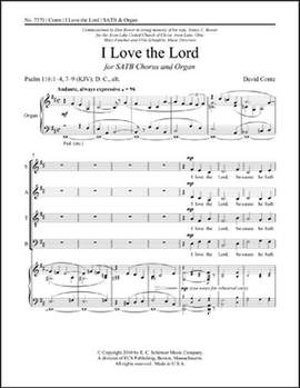 David Conte: I Love the Lord