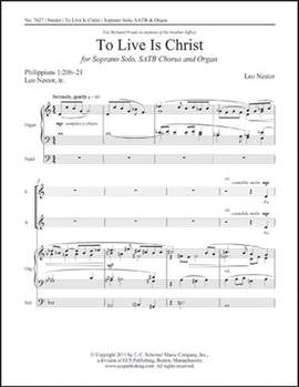 Leo Nestor: To Live Is Christ