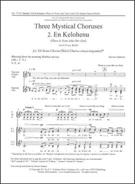 Steven Sametz: Three Mystical Choruses: No. 2 En Kelohenu