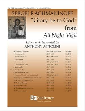 Sergei Rachmaninov: All-Night Vigil: 7. Glory be to God